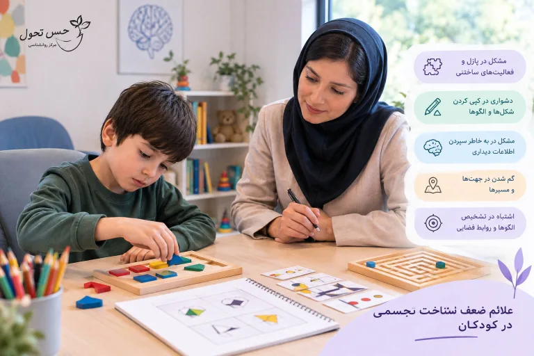 علائم ضعف شناخت تجسمی در کودکان